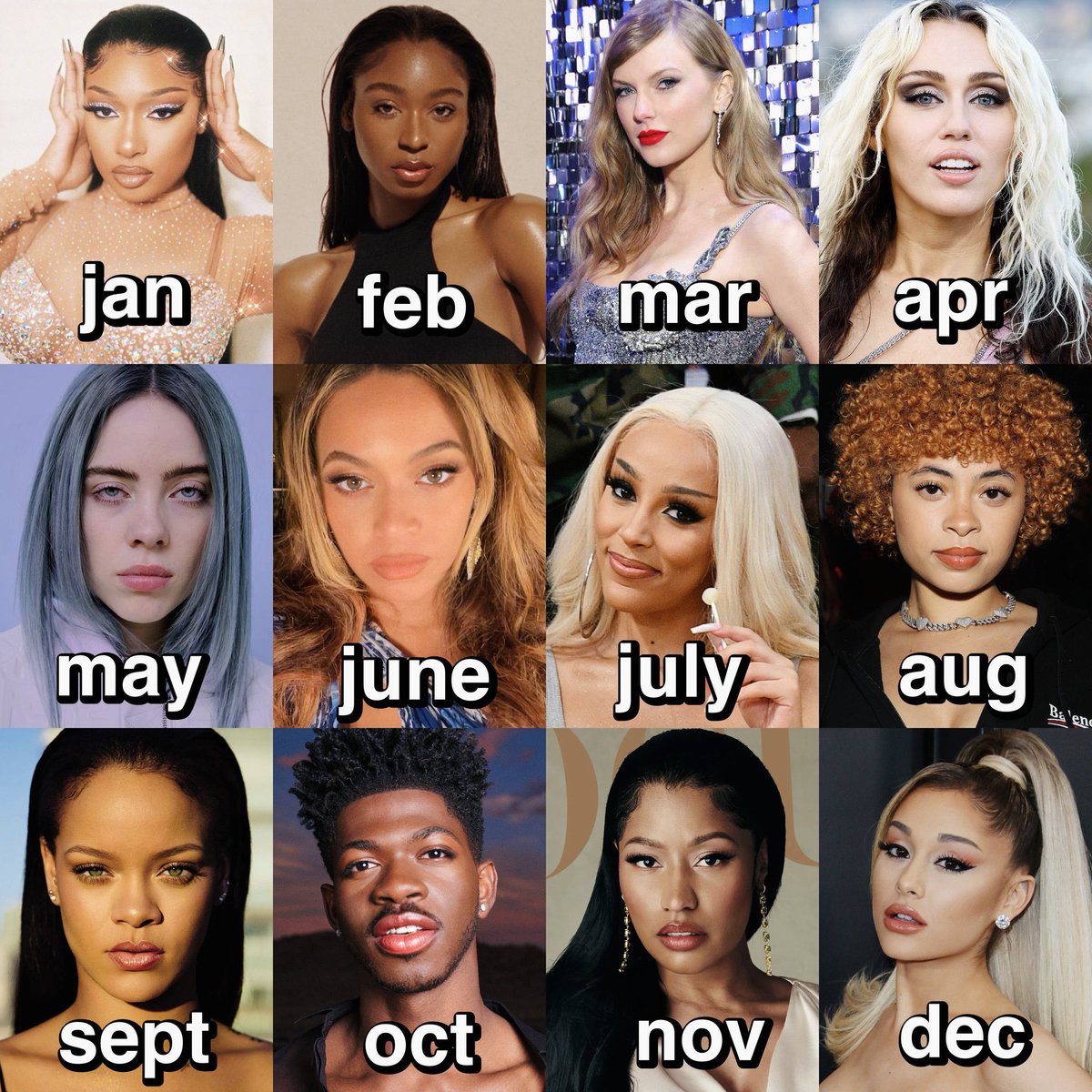 QueerFamlove's tweet photo. Name two songs by the artist in your birth month. Let’s go https://t.co/DuXMjow9gf