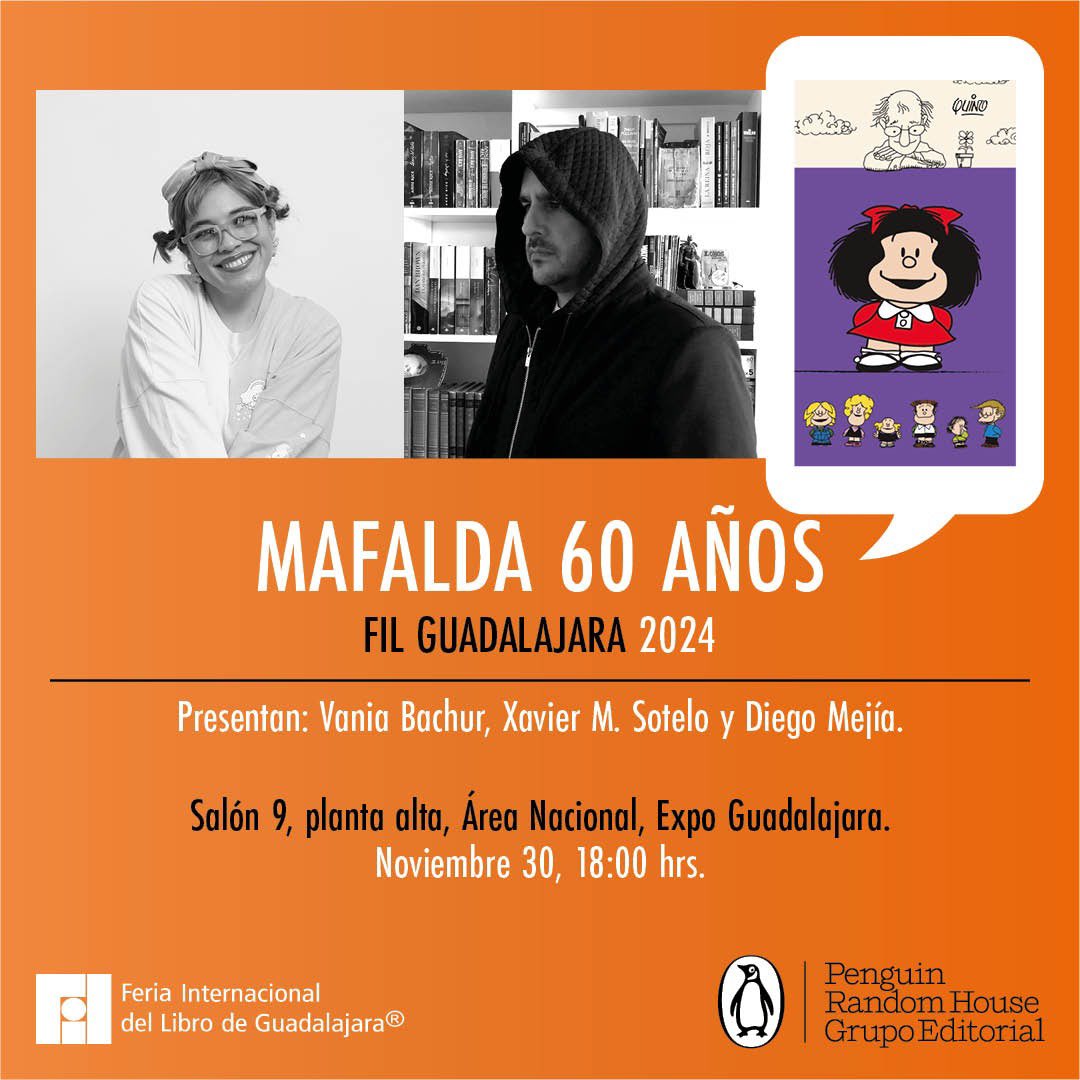 Con gusto les comparto esta invitación, para que asistan a una de las charlas en las que participaré este año en la FIL Guadalajara.
¡Ahí nos vemos!