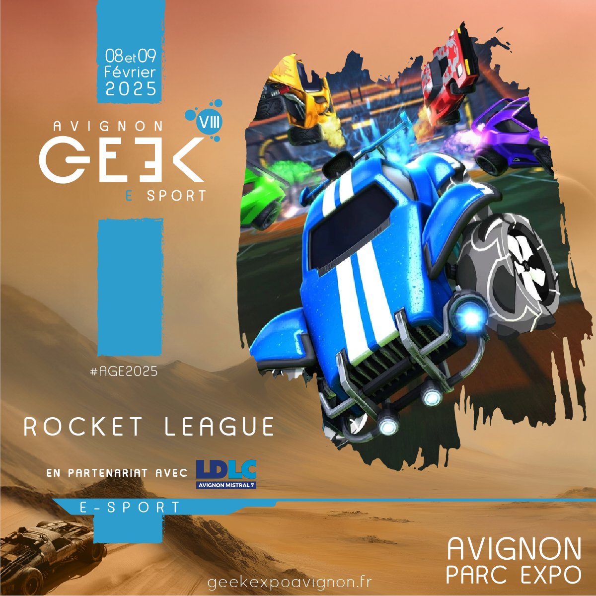 Les fans de Rocket League sont attendus les 08 et 09 février prochains. 
Les meilleurs  pourront se retrouver sur notre scène E-sport pour s'affronter et tenter de gagner des bons d'achat LDLC.

Notre billetterie ➡️ geekexpoavignon.fr/billetterie/

#esport  #geekexpo #avignongeekexpo