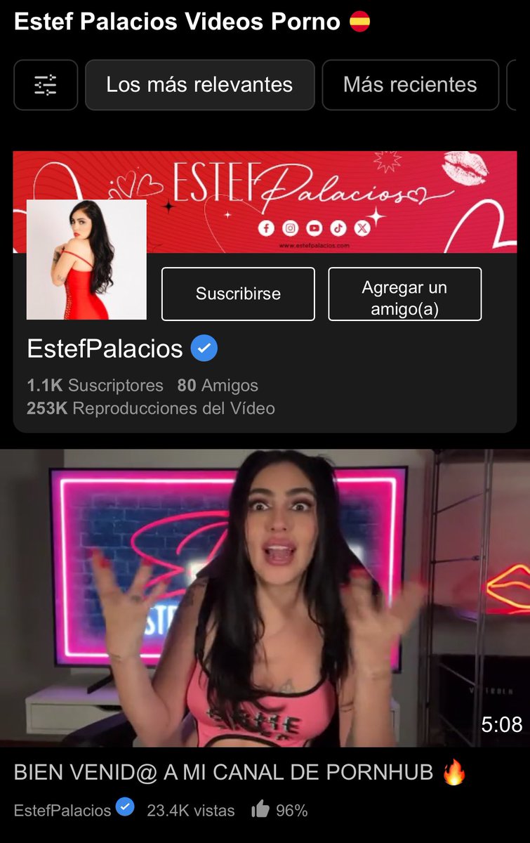 Estef Palacios on X: Hoy me metí a mi canal de pornhub y me sorprendí  muchísimo con los resultados, comentarios de que les gusta la educación  sexual real en la plataforma y bueno me motivó o subirles más videos ❤️  Infiltrada en el porno para educar ...