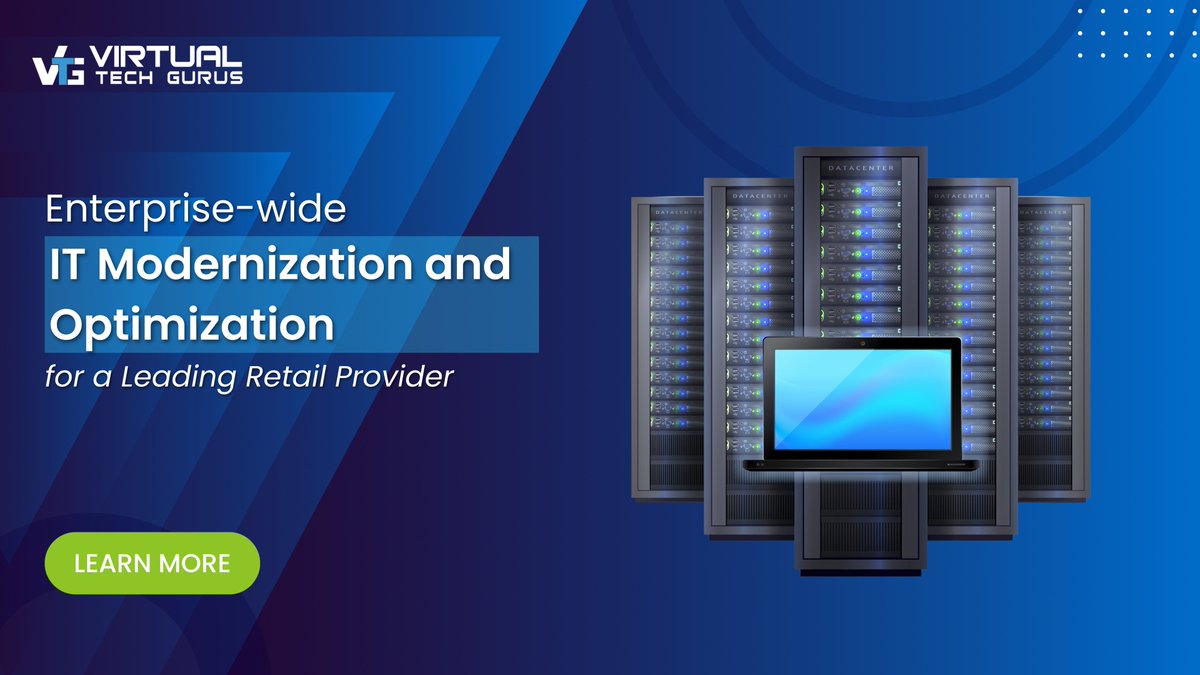 virtualtechguru's tweet image. Our latest project with a top retail provider led to a $5 million annual savings—proving how VTG’s solutions fuel both efficiency and growth. 🚀 
Read how we built their future-ready IT landscape! - virtualtechgurus.com/enterprise-wid…

#ITModernization #TechUpgrades #VirtualTechGurus