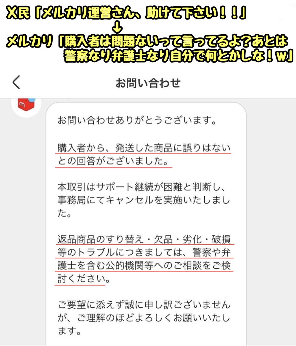 メルカリでプラモデルを売ったら、破損を理由に返品され、しかも中身が