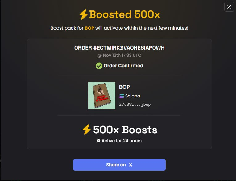 bookofpeanut's tweet photo. Boosted x500 $BOP 

@dexscreener 

Chart:https://t.co/cbtb7f8w5m https://t.co/OOTo1Qk2ON