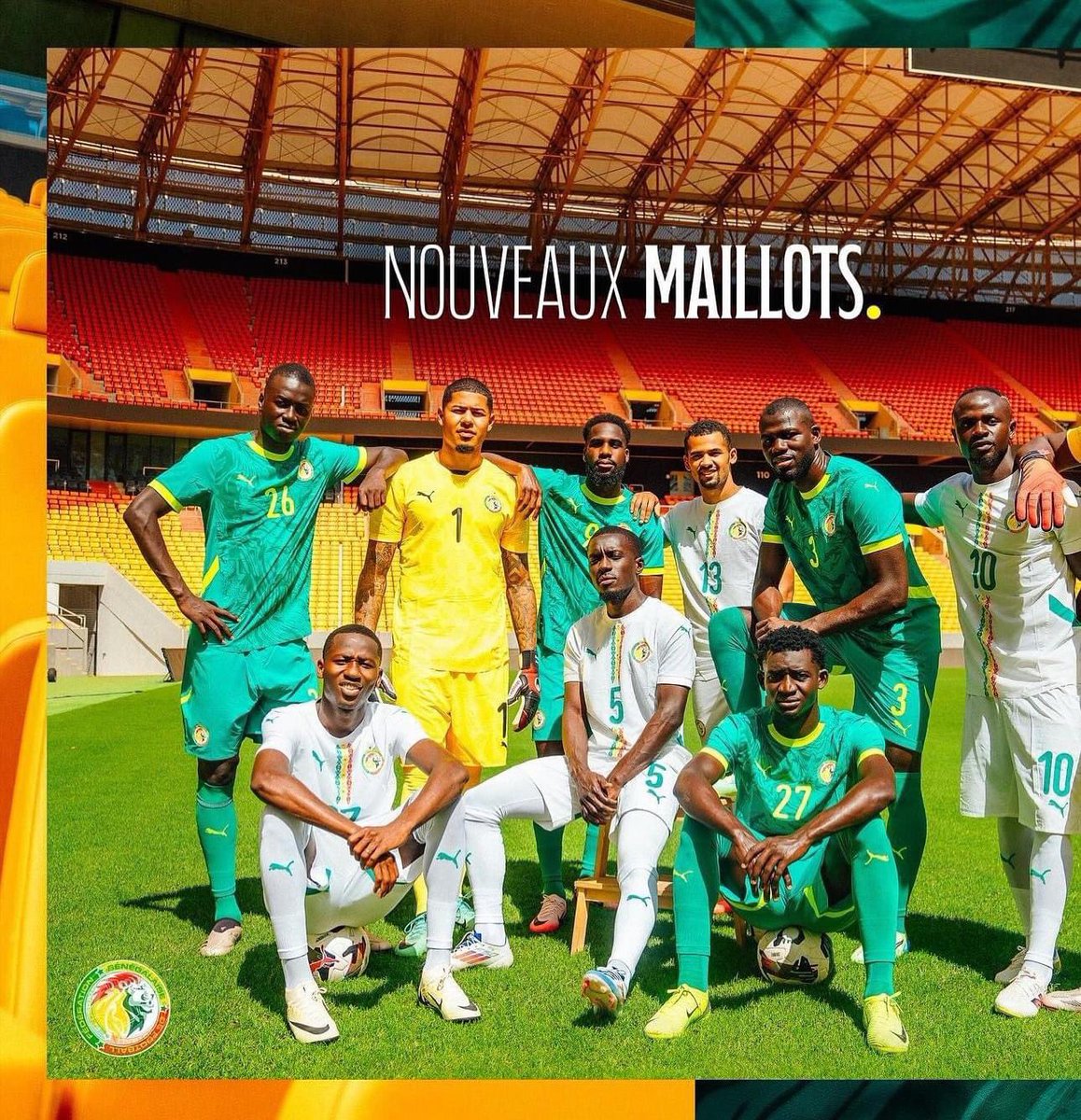 cissemodou6's tweet photo. Nos nouveaux maillots 💪🏾🇸🇳
@beinsports_FR 
#sport https://t.co/kkH6jXOkoo