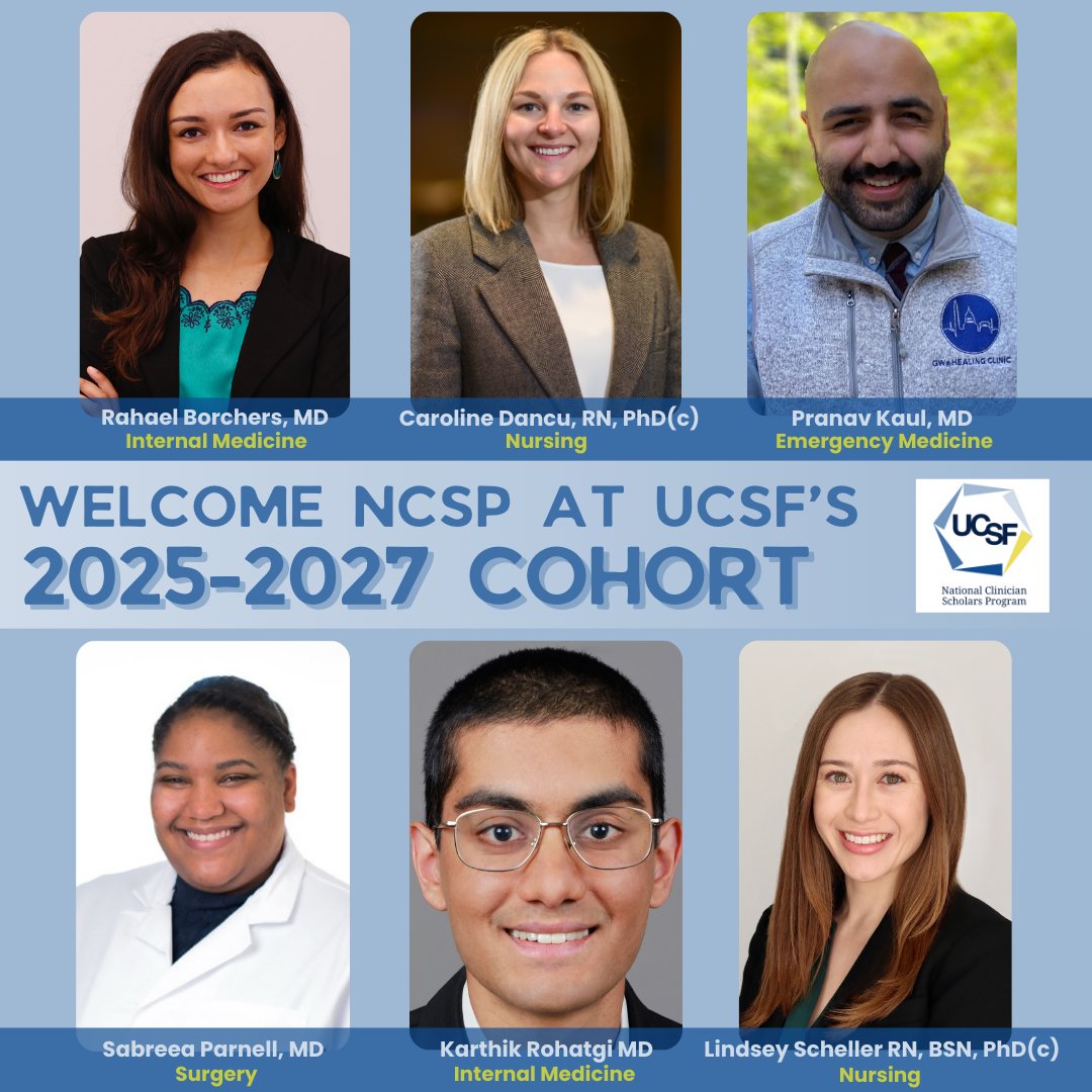 ‼️ NCSP at UCSF is pleased to announce our incoming 2025-2027 cohort. 👏 Welcome to the program, scholars! Looking forward to seeing you all in July. 🥳