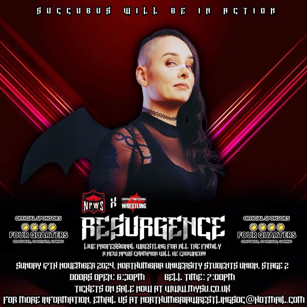 THIS SUNDAY!

I make my NPWS debut in NEWCASTLE at the Northumbria Students Union!

Doors: 6:30pm
First Bell: 7:00pm

🎟️Tickets available at mynsu.co.uk/activities/vie…

Ticket Information:
£10.00 - Standard Ticket
£8.00 - Students (Student ID Required)