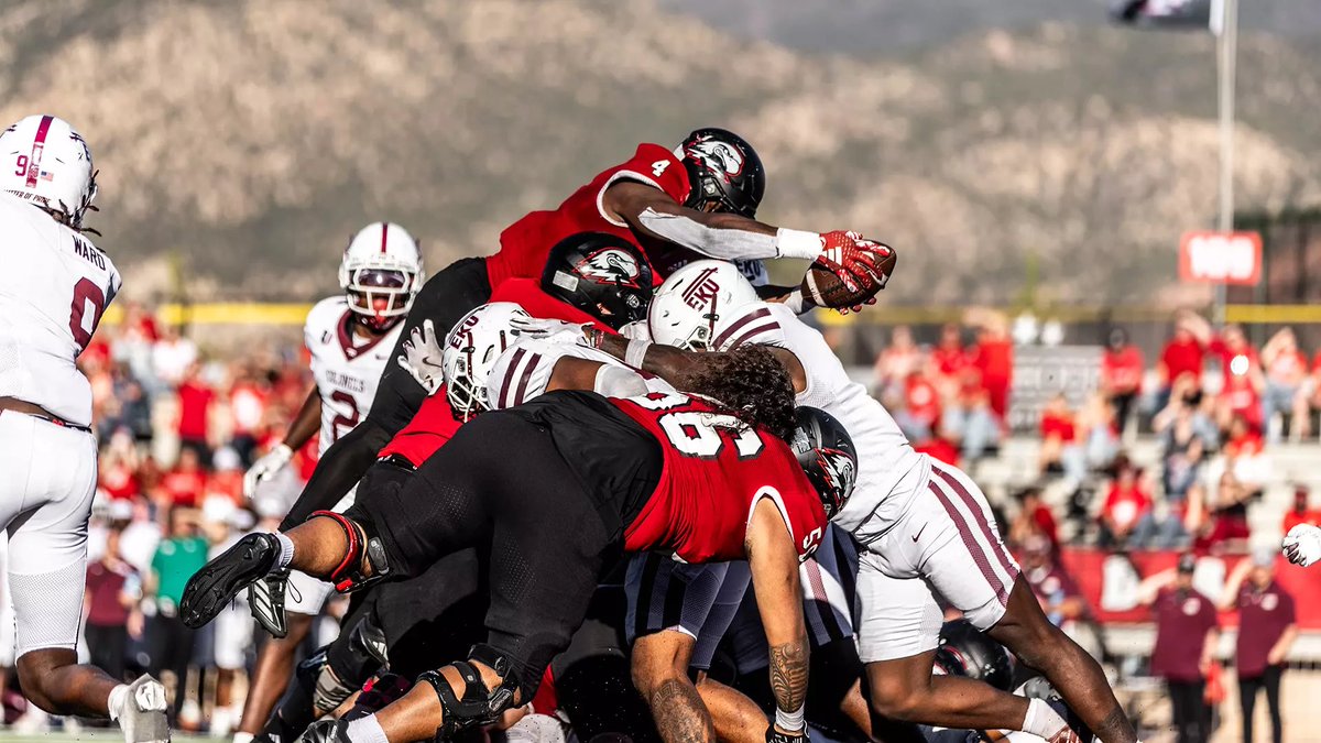 WCCSG_'s tweet photo. Rushing yard leaders in the West(FCS) 🏈

1. Targhee Lambson(S. Utah) 1597 🤯
2. Scottre Humphrey(MSU) 1191 💪🏻 
3. Lan Larison(UC Davis) 1061
4. Damon Bankston(Weber) 1050
5. Elijah Tau-Tolliver(Sac St) 869 https://t.co/1xbBrvpQuk