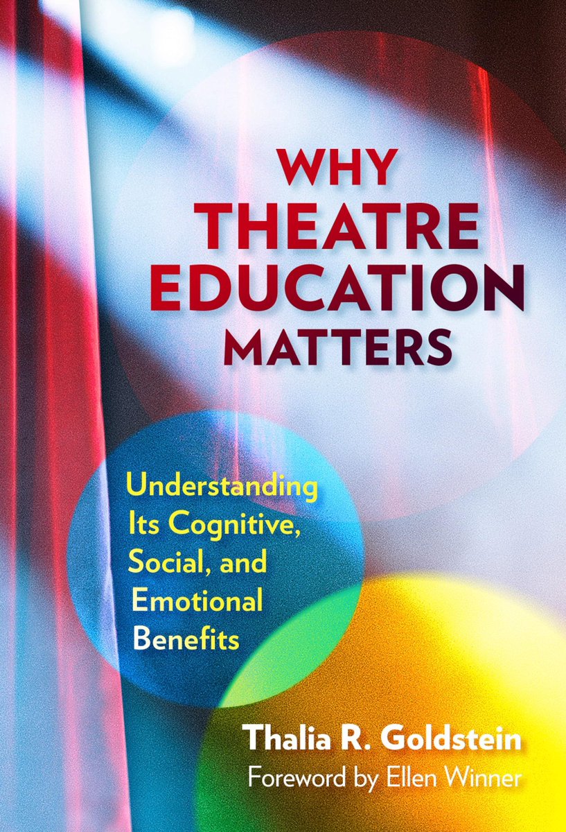 Please check out "Why Theatre Education Matters" by Dr. Thalia Goldstein! We talk about her new book on the podcast this week!
