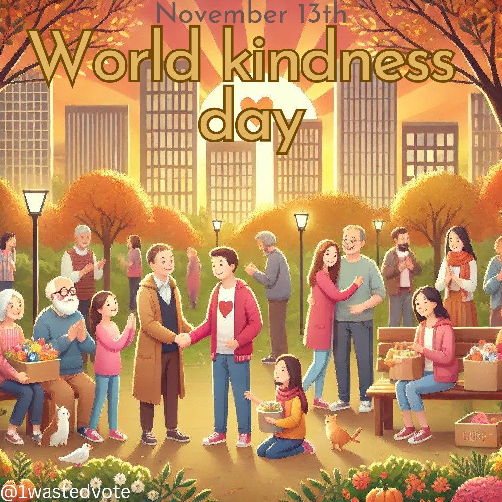 1wastedvote's tweet photo. Today marks #WorldKindnessDay, a reminder that empathy and understanding can bridge divides. Let’s bring that same compassion to our communities, our conversations, and our policies. Together, we can build a society rooted in respect and kindness. #BeTheChange #Unity https://t.co/DyWzVfJ80s