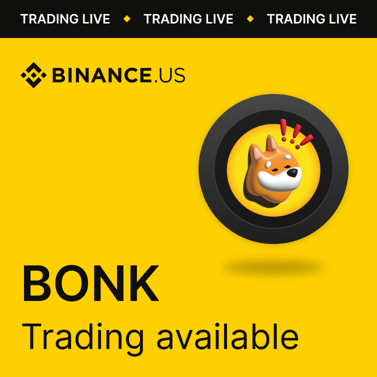 BinanceUS's tweet photo. Trading for $BONK is now live on https://t.co/AZwoBOgsqS! 

What’s new:
🔸 Trading is available on the BONK/USDT pair.
🔸 Deposit or withdraw BONK on the Solana network.

Learn more: https://t.co/7Qr8u8XxEb https://t.co/L8f0wapzri