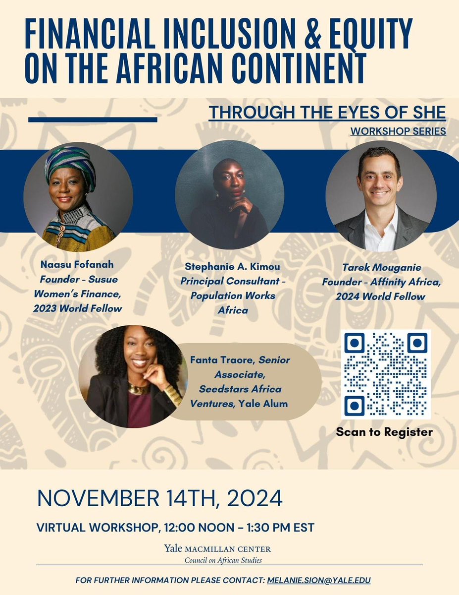 Dr. Christine Ngaruiya (Gah-Row-Yah) MD, MSc, DTMH (@c_ngaruiya) on Twitter photo Join outstanding experts in #finance, #economics, #banking & #international dev to discuss strategies for expanding Financial Inclusion & #equity in #Africa, empowering marginalized ppl to participate in the formal economy and drive economic growth #GenderEquity #Yale <a href="/Yale_CAS/">Yale African Studies</a> Join outstanding experts in #finance, #economics, #banking & #international dev to discuss strategies for expanding Financial Inclusion & #equity in #Africa, empowering marginalized ppl to participate in the formal economy and drive economic growth #GenderEquity #Yale <a href="/Yale_CAS/">Yale African Studies</a>