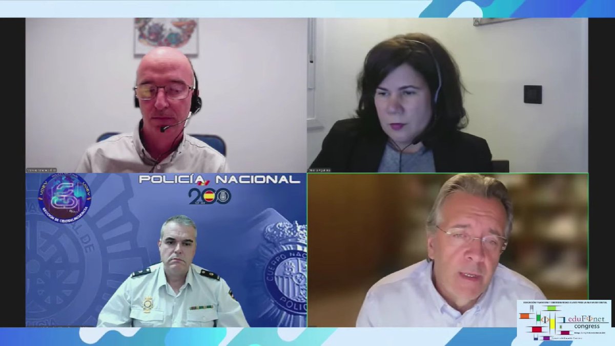 El segundo coloquio tratará sobre ciberseguridad y sobre ello hablarán: Dinella Aguilera de <a href="/UnicajaBanco/">Unicaja</a>, Andrés Izquierdo <a href="/policia/">Policía Nacional</a> y Marcos Sánchez-Elez <a href="/unicomplutense/">Complutense</a>; moderados por Javier López <a href="/InfoUma/">Universidad de Málaga</a> #VIICongreso <a href="/edufinet/">Edufinet</a> #EducaciónFinanciera #FinancialLiteracy