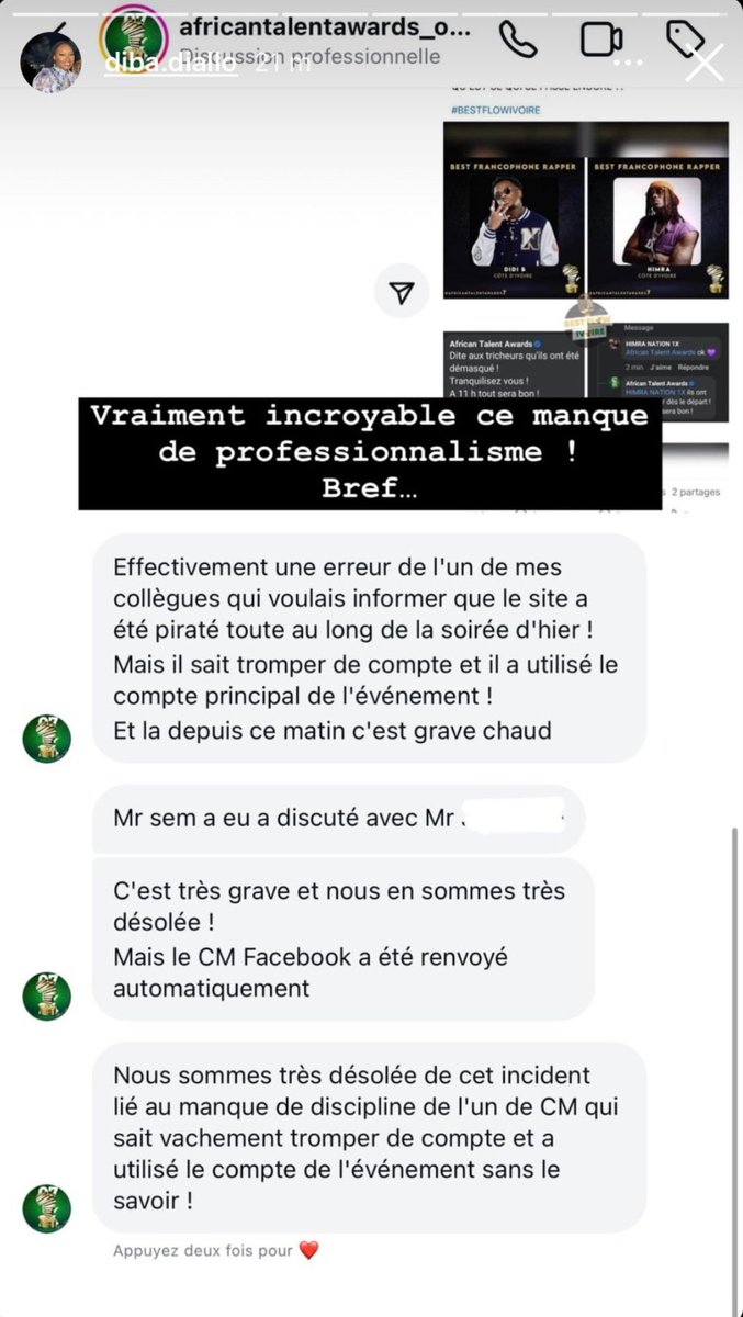 _Neutralisation's tweet image. Une organisation de merde!
En comment celui qui vous pirate rabaisse Didi b face à Himra?
Donc en gros ,vous voulez nous faire croire que c'est un fan de Himra qui vous a piraté quoi mdr!
Si on gagne pas(déjà qu'on veut plus)vous n'allez plus organisé Awards ici!   #ATAA 🔽🍺