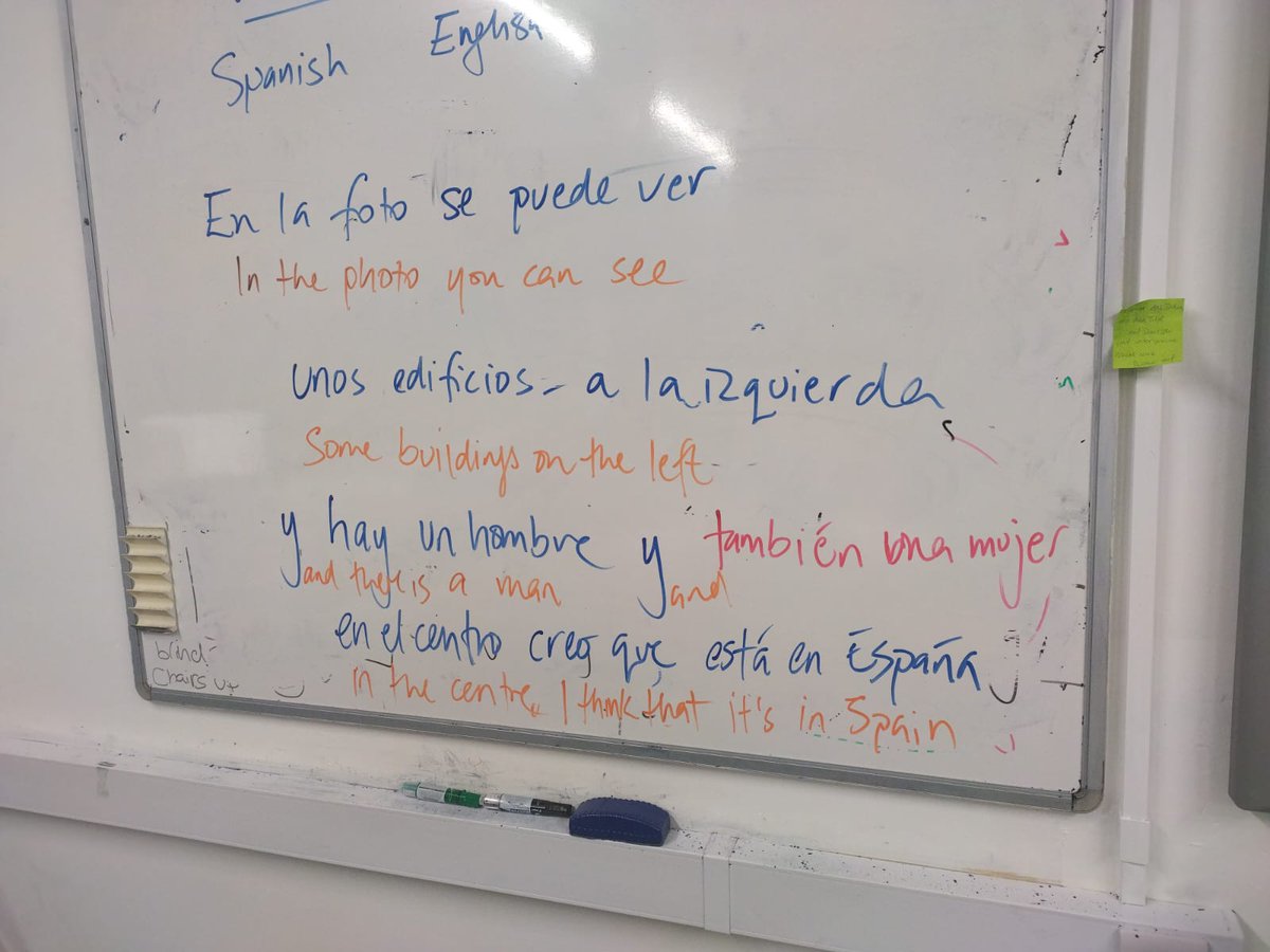 7BSp2 bossing GCSE photo card descriptions. And they have not even done 1 term of Spanish!