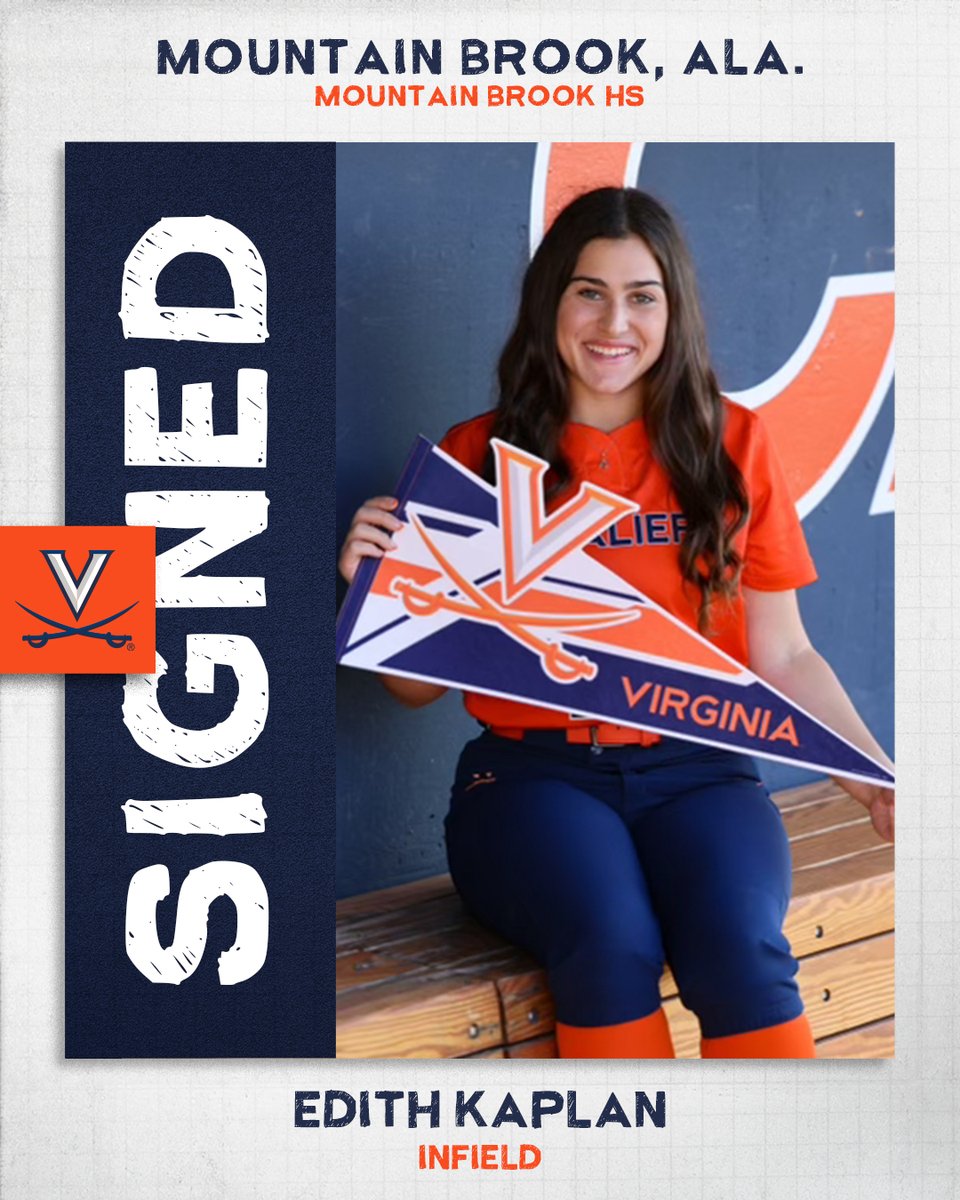 UVASoftball's tweet photo. ✍️ 𝒮𝒾𝑔𝓃𝑒𝒹  

Welcome to the UVA Family Edith Kaplan!  

#GoHoos | #HoosNext https://t.co/P6UOA16iye