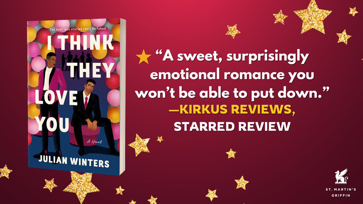 Julian Winters is Kind of Here (@julianw_writes) on Twitter photo I THINK THEY LOVE YOU, my adult romance debut, got a ⭐️ from <a href="/KirkusReviews/">Kirkus Reviews</a>!
“A sweet, surprisingly emotional romance you won’t be able to put down.”
If you love fake dating, second chances, only one bed, spicy-sweet queer romcoms... this one's for you!
kirkusreviews.com/book-reviews/j… I THINK THEY LOVE YOU, my adult romance debut, got a ⭐️ from <a href="/KirkusReviews/">Kirkus Reviews</a>!
“A sweet, surprisingly emotional romance you won’t be able to put down.”
If you love fake dating, second chances, only one bed, spicy-sweet queer romcoms... this one's for you!
kirkusreviews.com/book-reviews/j…