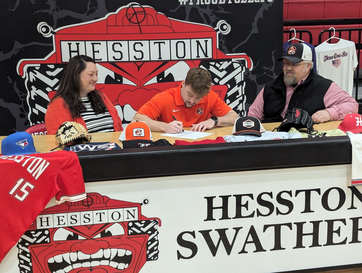 SwatherBaseball's tweet photo. Congrats to our guy Keagan Shelite for signing today to play baseball at Cowley County CC! @KeaganShelite @CowleyBaseball @HesstonHS @SwatherAD https://t.co/9tF801gKH4