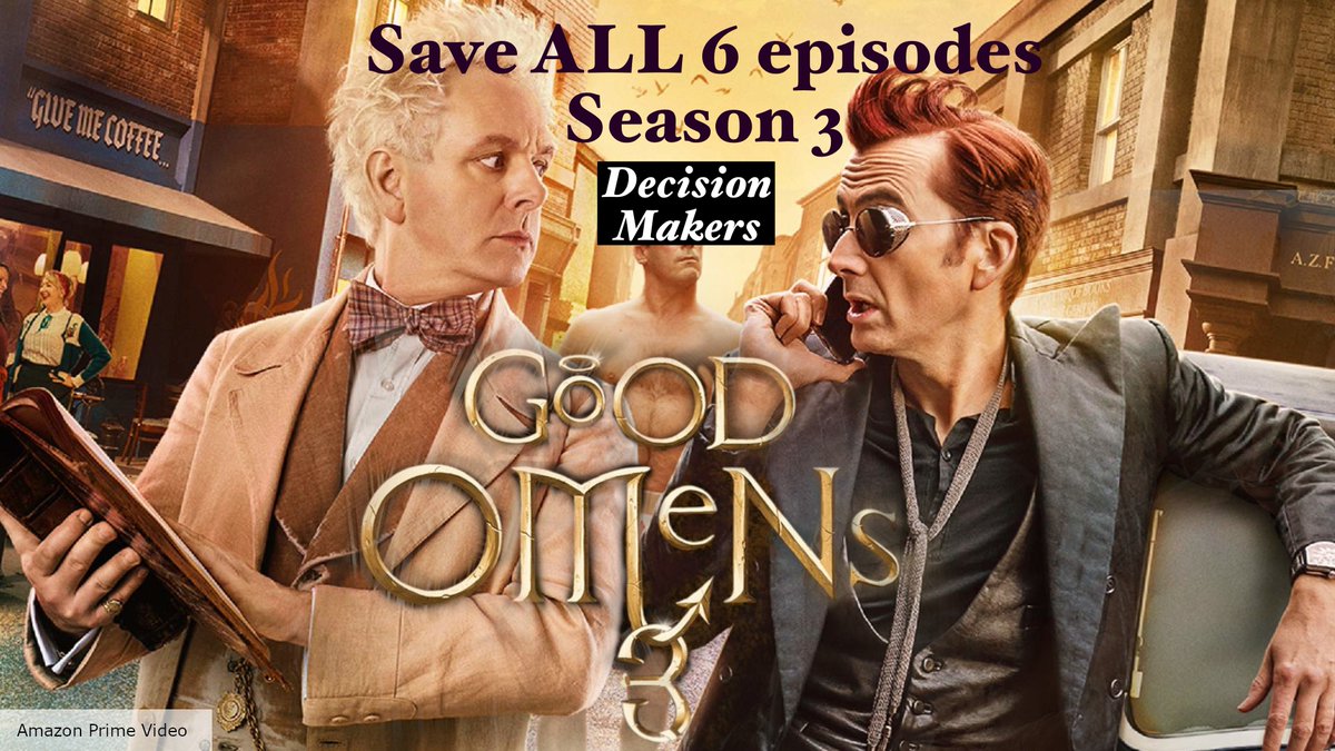 cebfore's tweet photo. Save ALL 6 eps Good Omens3. #GO3. Decision Makers 
silverstonel@amazon.com  Amazon UK Sr PR Mgr
annelev@amazon.com  Prime Video PR Mgr
info@narrativia.com  Producer, Narrativia Mgr
josh.cole@bbc.co.uk  BBC Studios Product Head of Comedy
eirwen.davies@bbc.co.uk  BBC Production Exc https://t.co/0vWstqGm2i