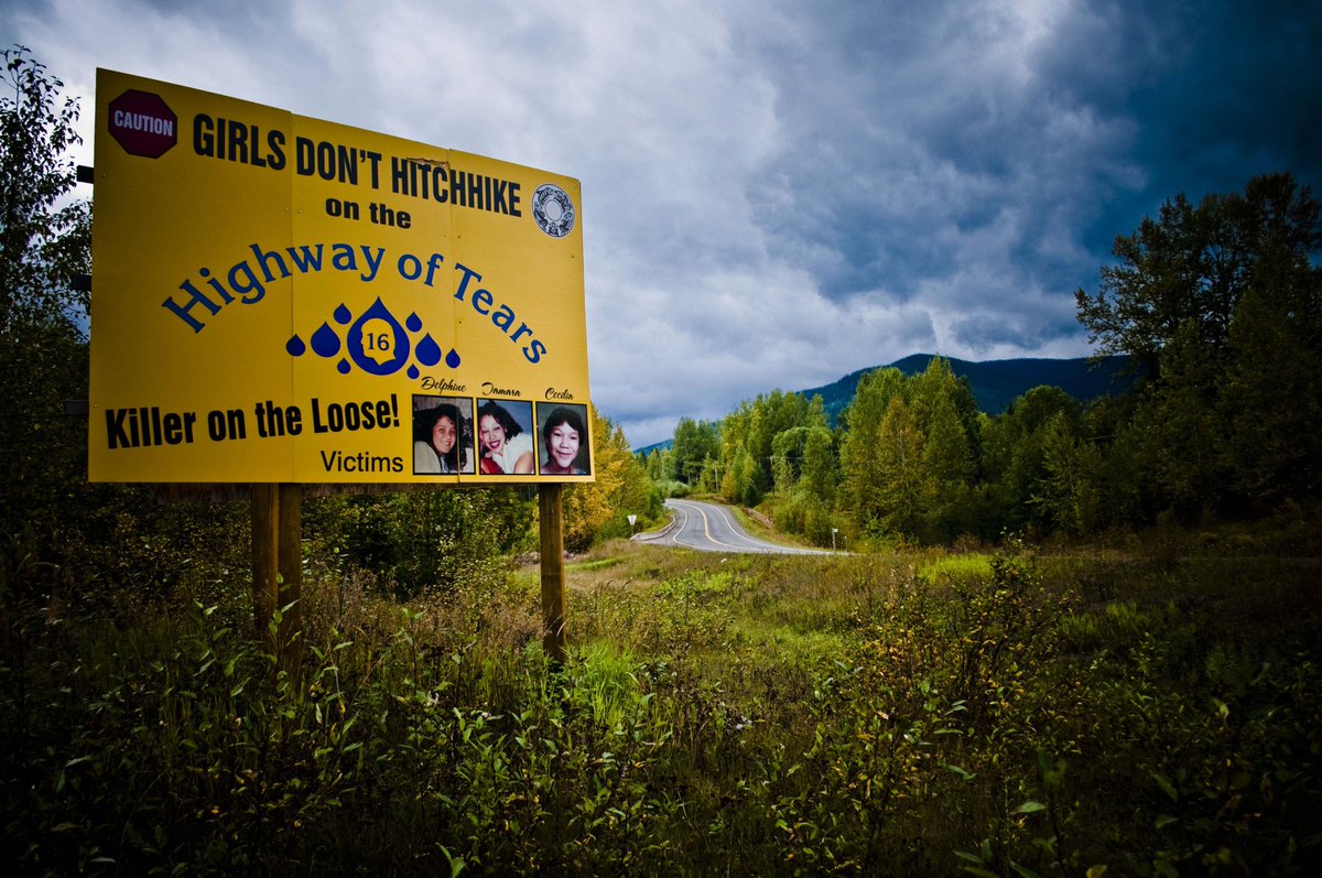 HallowsInk's tweet photo. 🇨🇦 The Highway of Tears in Canada is a tragic stretch where many Indigenous women and girls have disappeared or been murdered since the 1970s. Families continue to seek justice and answers.
🚨💔 #HighwayOfTears #CanadaTrueCrime https://t.co/yQAjwJ56Eo