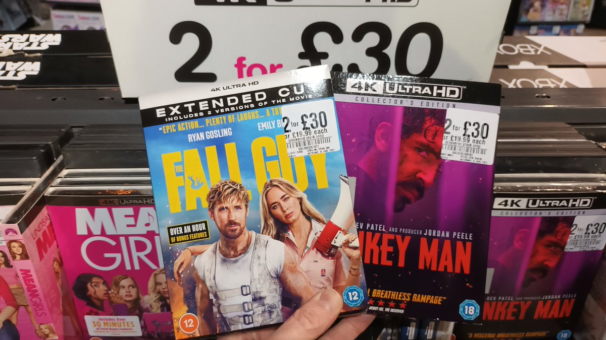 hmvBelfast's tweet image. New additions in the 2 for £30 deal
#Oppenheimer #Wonka #FallGuy #Jaws3 #Jaws4 #enterthedragon #monkeyman #uhd
@the4kCollectivE @4KFilme @UltraHDBluray @HDMOVIESOURCE @avocadoom89