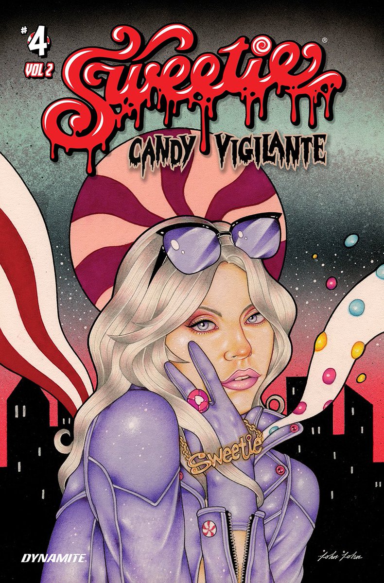 Sweetie Candy Vigilante (@candyvigilante) on Twitter photo NEW YORK, NY… THE CITY THAT ALWAYS SWEETS! Sweetie Candy Vigilante Vol 2 Issue 4 — OUT NOW from <a href="/DynamiteComics/">DynamiteComics</a> with multiple covers! Shown: Cover D showcasing a painting by John John Jesse. Taste the sweet life + get more info at SweetieCandyVigilante.com NEW YORK, NY… THE CITY THAT ALWAYS SWEETS! Sweetie Candy Vigilante Vol 2 Issue 4 — OUT NOW from <a href="/DynamiteComics/">DynamiteComics</a> with multiple covers! Shown: Cover D showcasing a painting by John John Jesse. Taste the sweet life + get more info at SweetieCandyVigilante.com