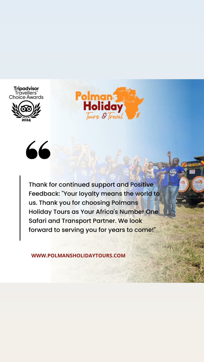 Joh_kasau's tweet photo. Years of Excellent service provisions  — Book the absolute best safari in Kenya, Uganda &amp; Tanzania here with Us Today.
https://t.co/kNbQwHCuUk https://t.co/2GkxsBJxdj