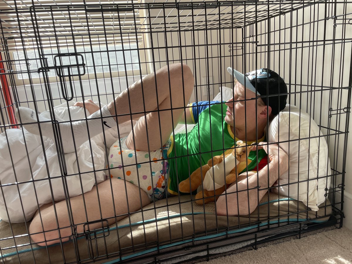 Waking up in a cage wasn’t a surprise—Your ex had been forcing you to sleep there since his new boyfriend moved in. 

The surprise was the diaper you had filled while sleeping.

The realization begins: Do you actually need diapers now? Could you ever come back from this??