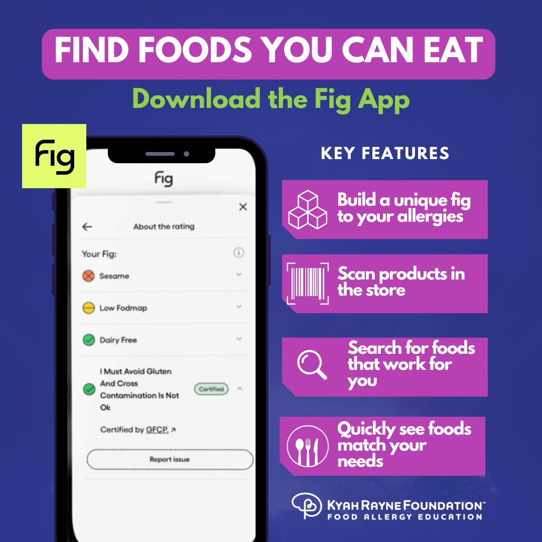 KyahRayne's tweet image. 🌿✨ Stay safe and eat confidently with @FoodIsGoodCo! Fig lets you easily scan products for allergens, so you can enjoy every bite worry-free. Download the app for free in your app store! 🛒🍽️ #FoodAllergySafety #AllergyFriendly #ScanForSafety #KyahRayneFoundation