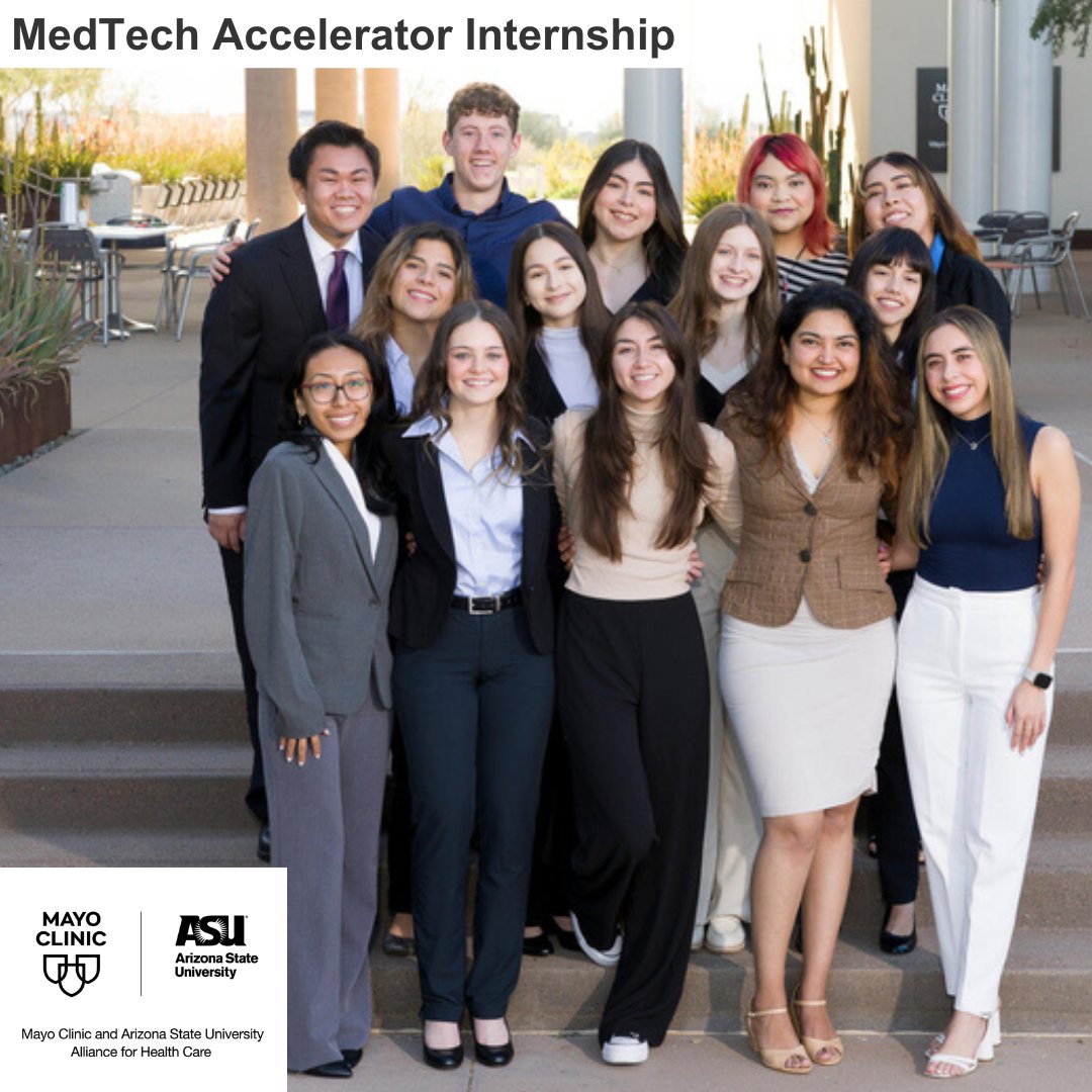 ASU Edson College of Nursing and Health Innovation (@asunursing) on Twitter photo Internship applications for the <a href="/MayoClinic/">Mayo Clinic</a> - ASU MedTech Accelerator are due tonight by 11:59 p.m.!
Don't miss out on this unique opportunity to work directly with start-up MedTech companies from around the world during the two-week immersion in Phoenix.
links.asu.edu/MTAInternship2… Internship applications for the <a href="/MayoClinic/">Mayo Clinic</a> - ASU MedTech Accelerator are due tonight by 11:59 p.m.!
Don't miss out on this unique opportunity to work directly with start-up MedTech companies from around the world during the two-week immersion in Phoenix.
links.asu.edu/MTAInternship2…