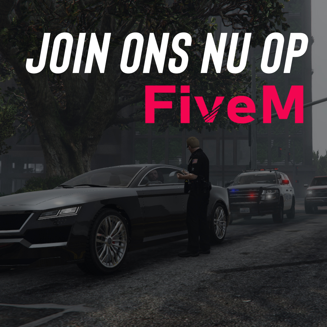 Onze FiveM RP Server is eindelijk LIVE!! Iedereen is welkom. Join nu tijdelijk zonder intake en begin een nieuw leven in onze content-rijke stad waar ook nog eens elke 2 weken nieuwe content zal worden toegevoegd! Join nu via Discord: discord.gg/EZFH7BgGyc
