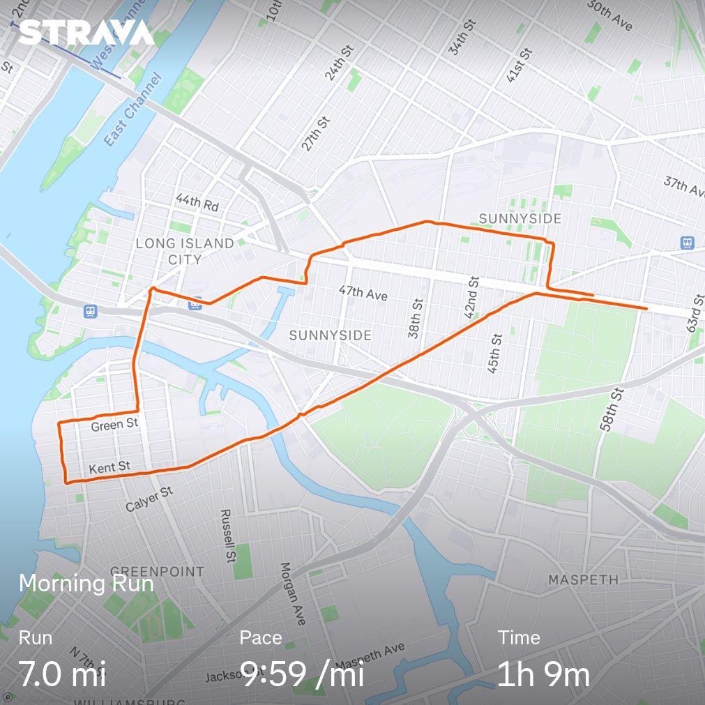 daily run ✅ love being able to just run to brooklyn

right glute kinda giving me an issue

strava.app.link/D4IWjsKSuOb