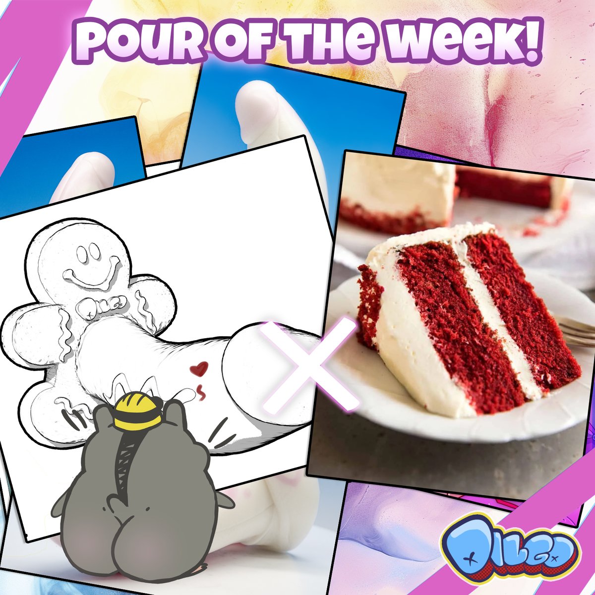 Finally figured out why Ham-ham is all caked up!
He was doing doing "Red Velvet" pours behind our back the whoooole time! 💕