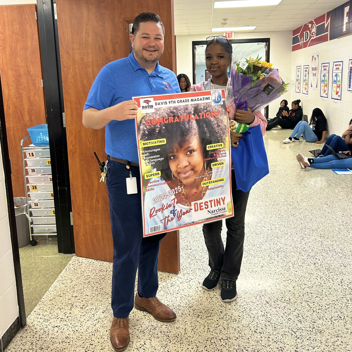 She is new on our campus but we see her creativity, motivation and her outstanding impact in the classroom! Congratulations Ms. Narcisse our 💐Rookie Teacher of the Year!💐 Keep shining!