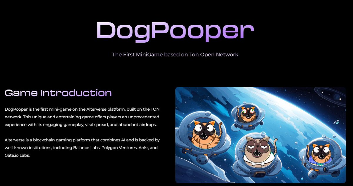 🟡由 Binance 實驗室支持的頂級遊戲平台 - Alterverse

<a href="/AlterVerseGame/">AlterVerse</a>  平台主打支持多類型的遊戲

最大特點是能呈現 3A 等級畫質、經由人工智能訓練具備高度隨機性對話的互動式NPC、以及結合各種 Web3 特色功能。

♦️開發團隊前身都是從頂級遊戲出來的，像 @witchergame 巫師、<a href="/CallofDuty/">Call of Duty</a>