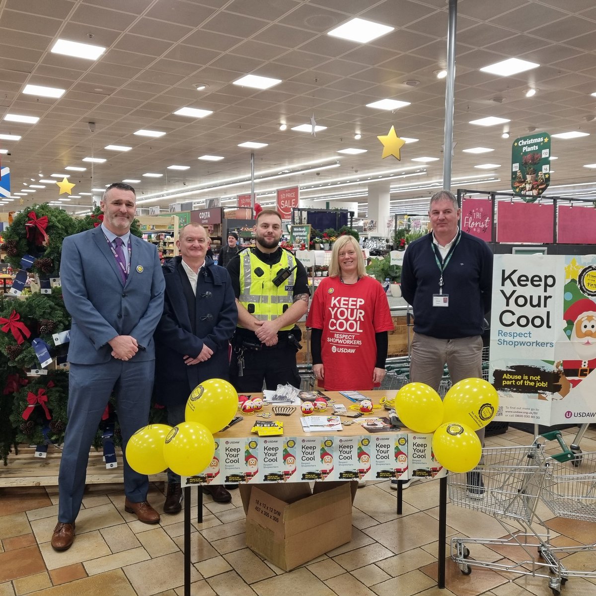 #respect24 #keepyourcool #policescotland 
<a href="/UsdawScotland/">Usdaw Scotland</a>  <a href="/UsdawUnion/">UsdawUnion</a> <a href="/Morrisons/">Morrisons</a> <a href="/CllrPaulCarey/">Paul Carey</a>
Thanks to Cllr Paul Carey, police Scotland, Tony Doonan RS Usdaw, and Steve Baxter for attending Usdaw's Respect shopworkers campaign  Abuse and assault are not part of any job.