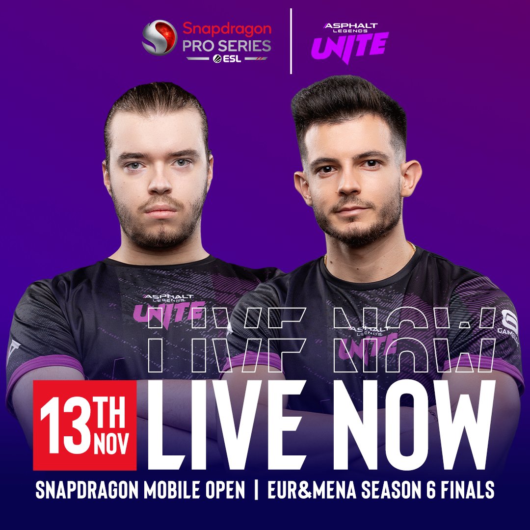 ESL Asphalt (@eslasphalt) on Twitter photo And HERE. WE. GO.
The <a href="/Snapdragon/">Snapdragon</a> Mobile Open EUR&MENA Season 6 Finals are underway!
ποΈ <a href="/FollowDeman/">Leigh Smith</a> <a href="/Lethal_HT/">Lethal</a>
#SnapdragonProSeries #AsphaltEsports And HERE. WE. GO.
The <a href="/Snapdragon/">Snapdragon</a> Mobile Open EUR&MENA Season 6 Finals are underway!
ποΈ <a href="/FollowDeman/">Leigh Smith</a> <a href="/Lethal_HT/">Lethal</a>
#SnapdragonProSeries #AsphaltEsports