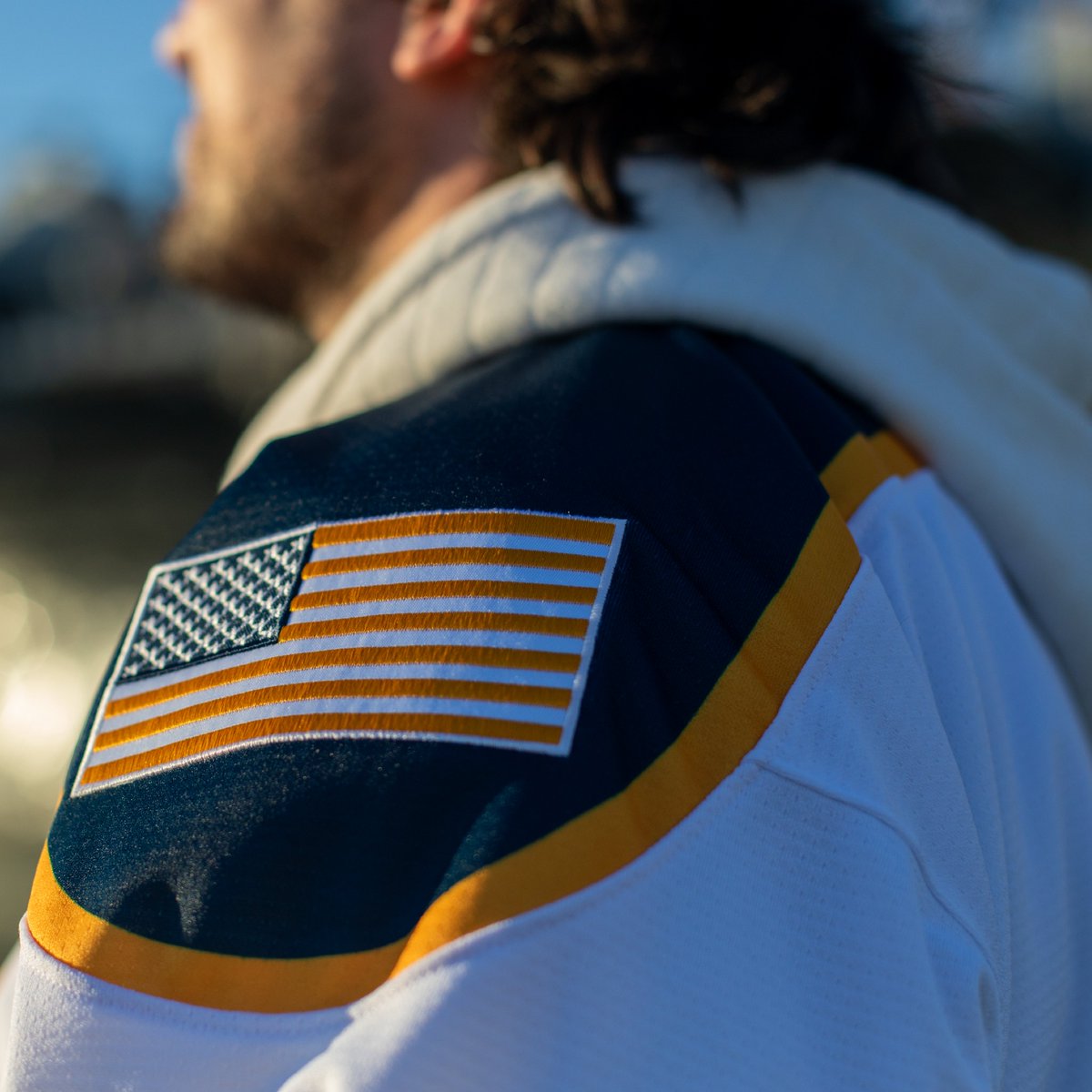 SDGullsAHL's tweet photo. ⚓️ Honor, Courage, Commitment ⚓️

Our Navy-inspired Military Appreciation Night jerseys take inspiration from those who risk their lives to protect us every day. 

We will be wearing these for the full game on 11/16 🇺🇸

Get yours now: https://t.co/SZxxGoAimK https://t.co/mIwtqKib0C