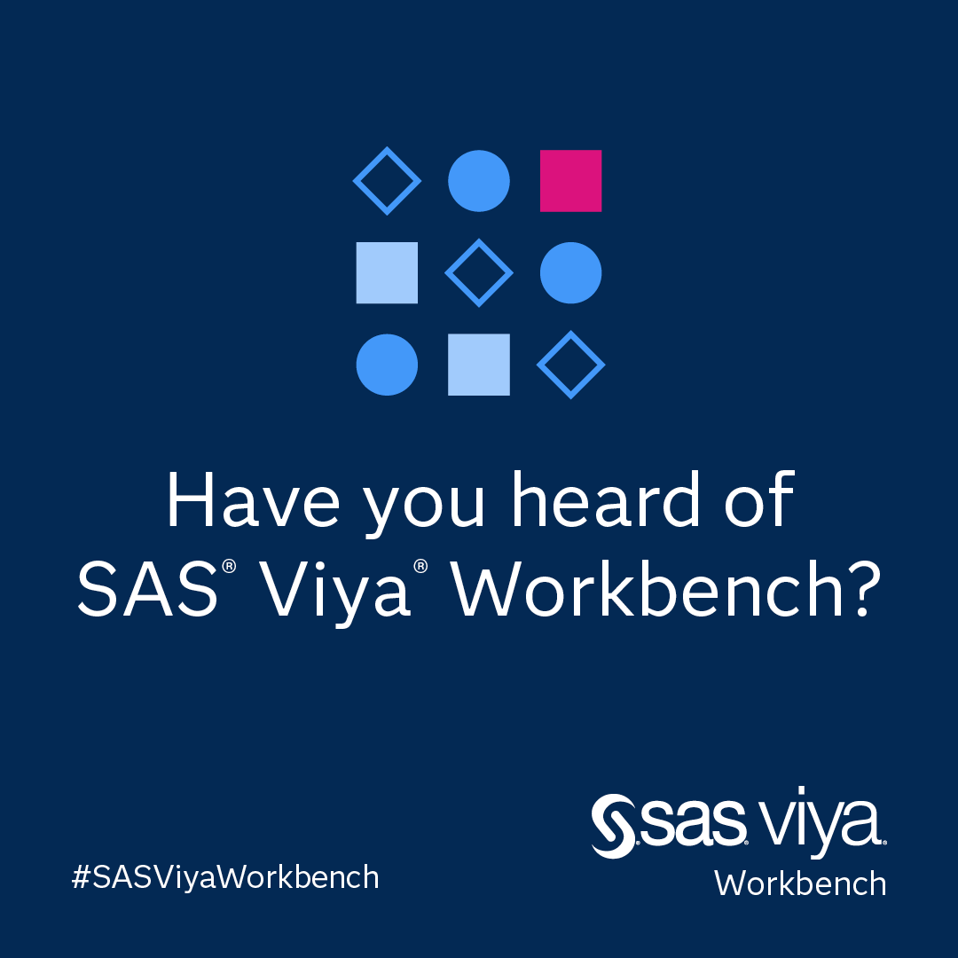 Meeyatt's tweet image. I just learned about #SASViyaWorkbench and was entered for a chance to win a trip to SAS Innovate 2025 in Orlando. If you’re interested in modeling and developing – or in free trips to top data and AI conferences – check out the contest here: sas.com/wb_contest