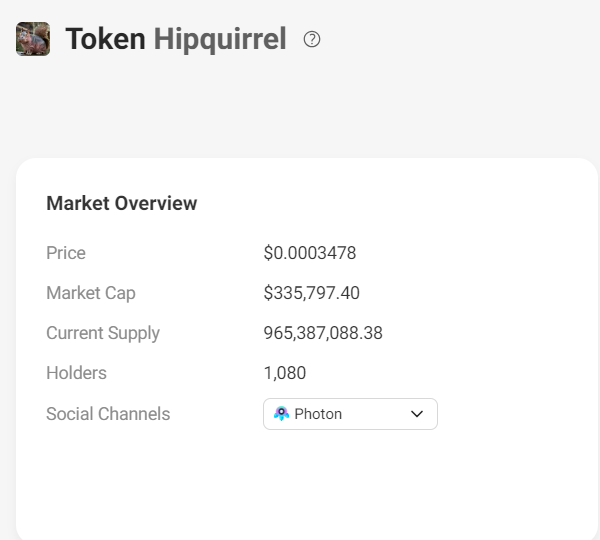 HipquirrelCTO's tweet photo. 1M Volume 🔥
1080 holders 😎

Strong Community $HQR https://t.co/O3plLfv4WK