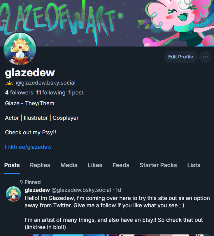 glazenewt's tweet photo. Hey! I have a 🦋sky account now! Gonna give it a shot and if it turns out to be better than this hell site... I might move permanently over there!!! https://t.co/M6zuENueul