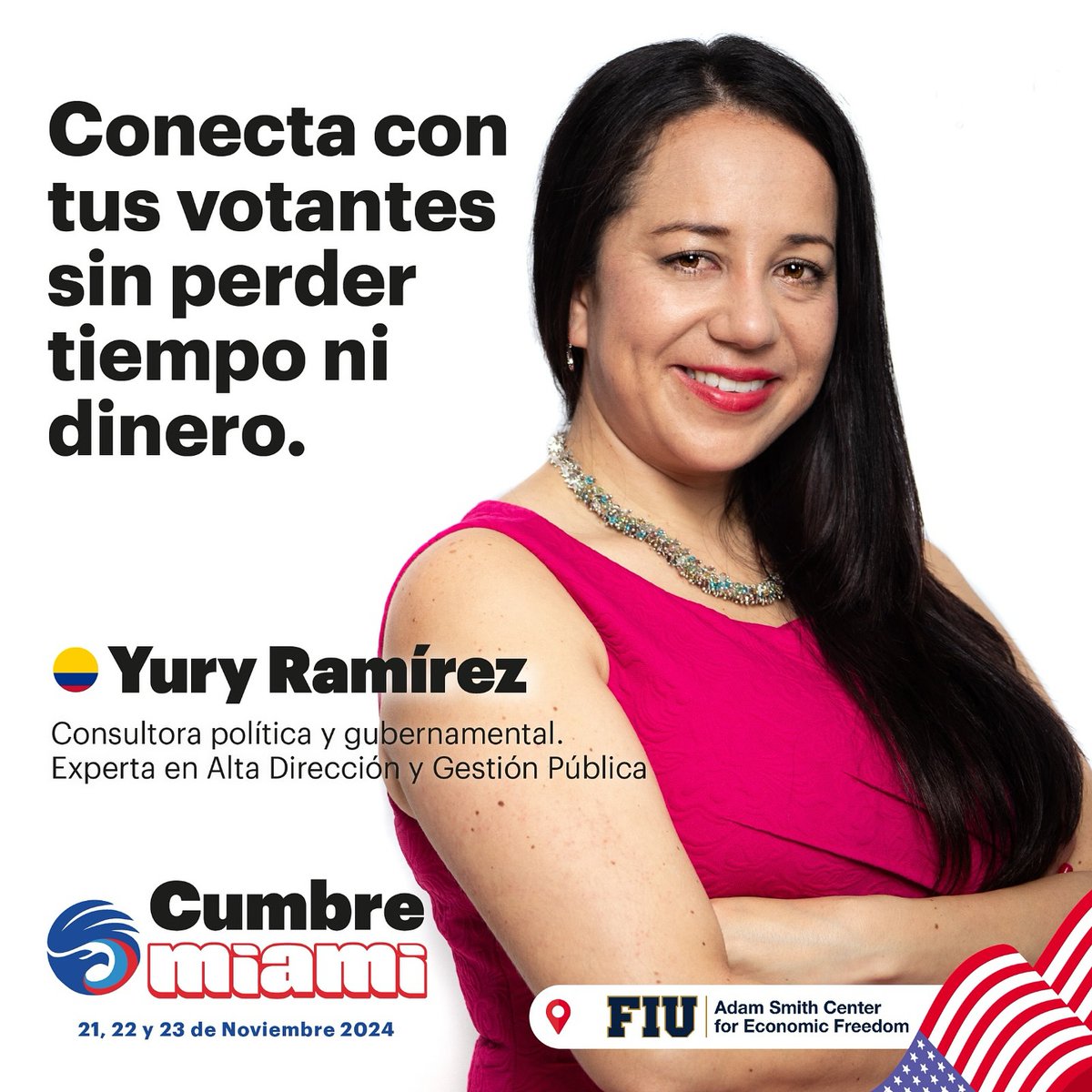Nuestra socia e integrante de la Junta Directiva, <a href="/Yuryramidiaz/">YURY RAMIREZ DIAZ</a> se hará presente en la #CumbreMiami 🇺🇸, con su conferencia "Conecta con tus votantes sin perder tiempo ni dinero"
📍 FIU Miami 21 al 23 Nov
¡Aprende las claves para conectar con tu electorado!
cumbrecp.com