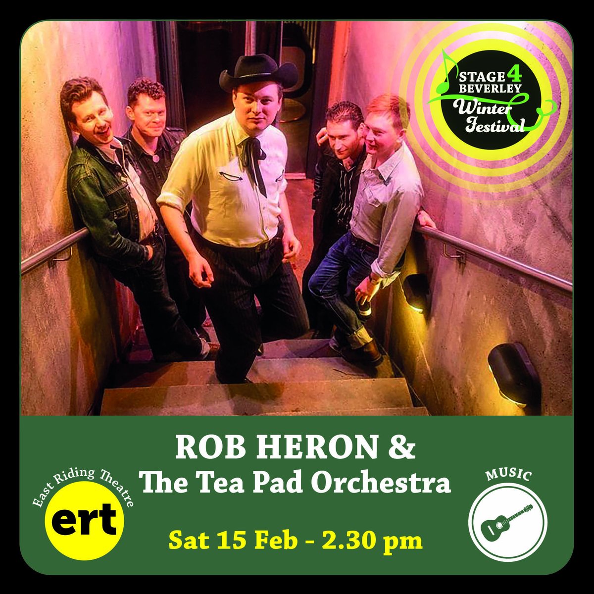 Rob Heron &amp; The Tea Pad Orchestra have been blurring the boundaries between genres for over a decade now. Over the years, they've released 5 albums and toured widely across the UK and beyond. We can't wait to welcome them to <a href="/ertheatre/">East Riding Theatre</a> on 15th February!

stage4beverley.com/whats-on/rob-h…
