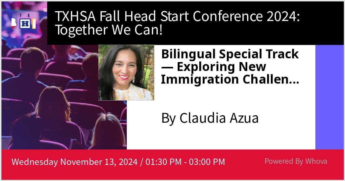 AzuaAzua8's tweet photo. Honored to partake in the TXHSA Fall Conference,where I’ll present a workshop &amp; be on a panel with my co- presenters:Stacey Lopez,Deputy State Director, Ray De Los Santos,Founder &amp; Director Dallas Regional Office of(LNESC) &amp; Dr.Mara Vaughn, LULAC #272 President,#TXHSA #HeadStart https://t.co/51um2GyXc2