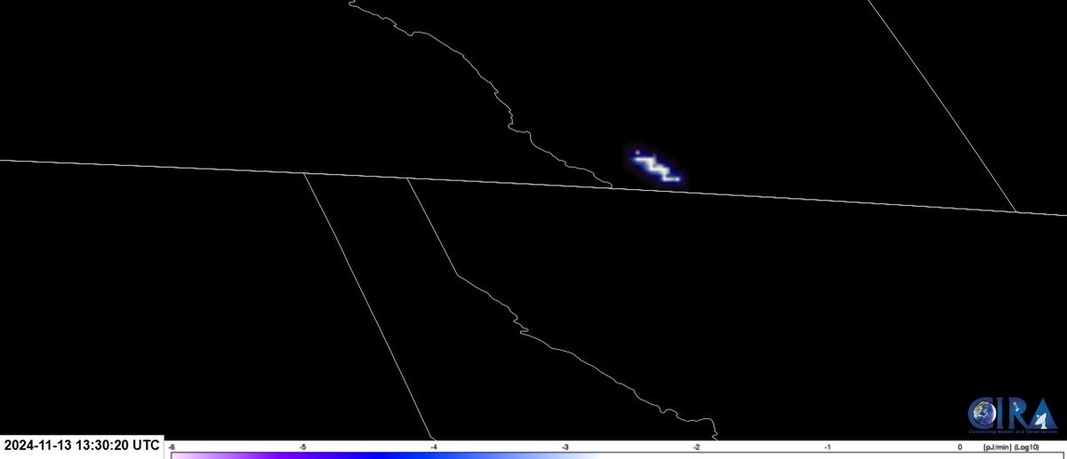 ericr574's tweet photo. American Meteor Society https://t.co/CQ4JqNOcMx @WarrantyViolatr  Couldn't find anything on radar but got this interesting return on GOES 18. Correct time and area but a large flash? https://t.co/ThPetFNQWs
