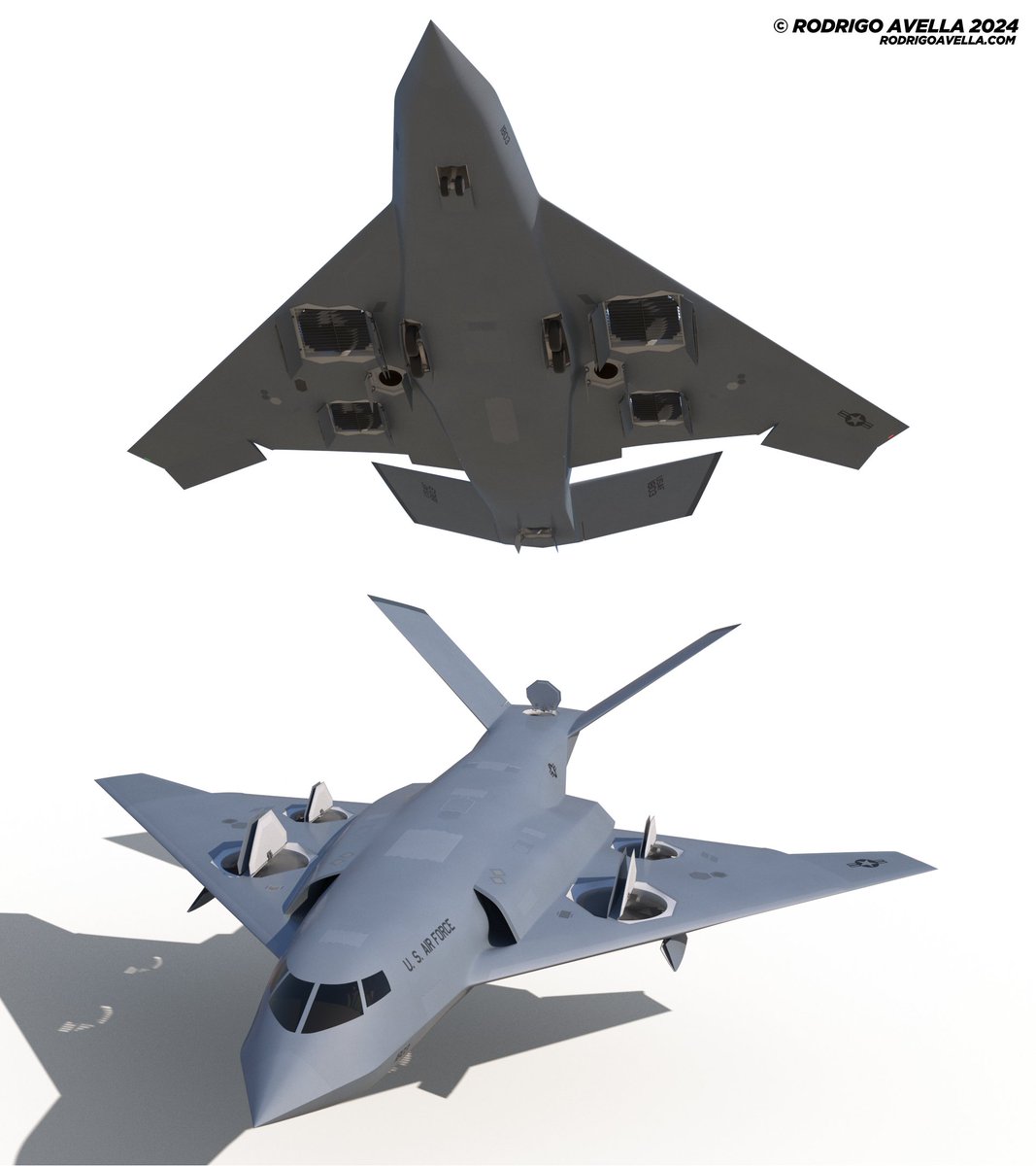 rodrigoavella's tweet photo. VTOL Stealth Transport
Stealth high-speed vertical take-off and landing aircraft concept, for special operations transport.
https://t.co/wVwLpBMhZ4
#specialforces #vtol #vtolaircraft #stealth #concept #conceptaircraft #military #usa #usaf #navy #fighter #fighterjet #jet https://t.co/GQpeKIjHJ6