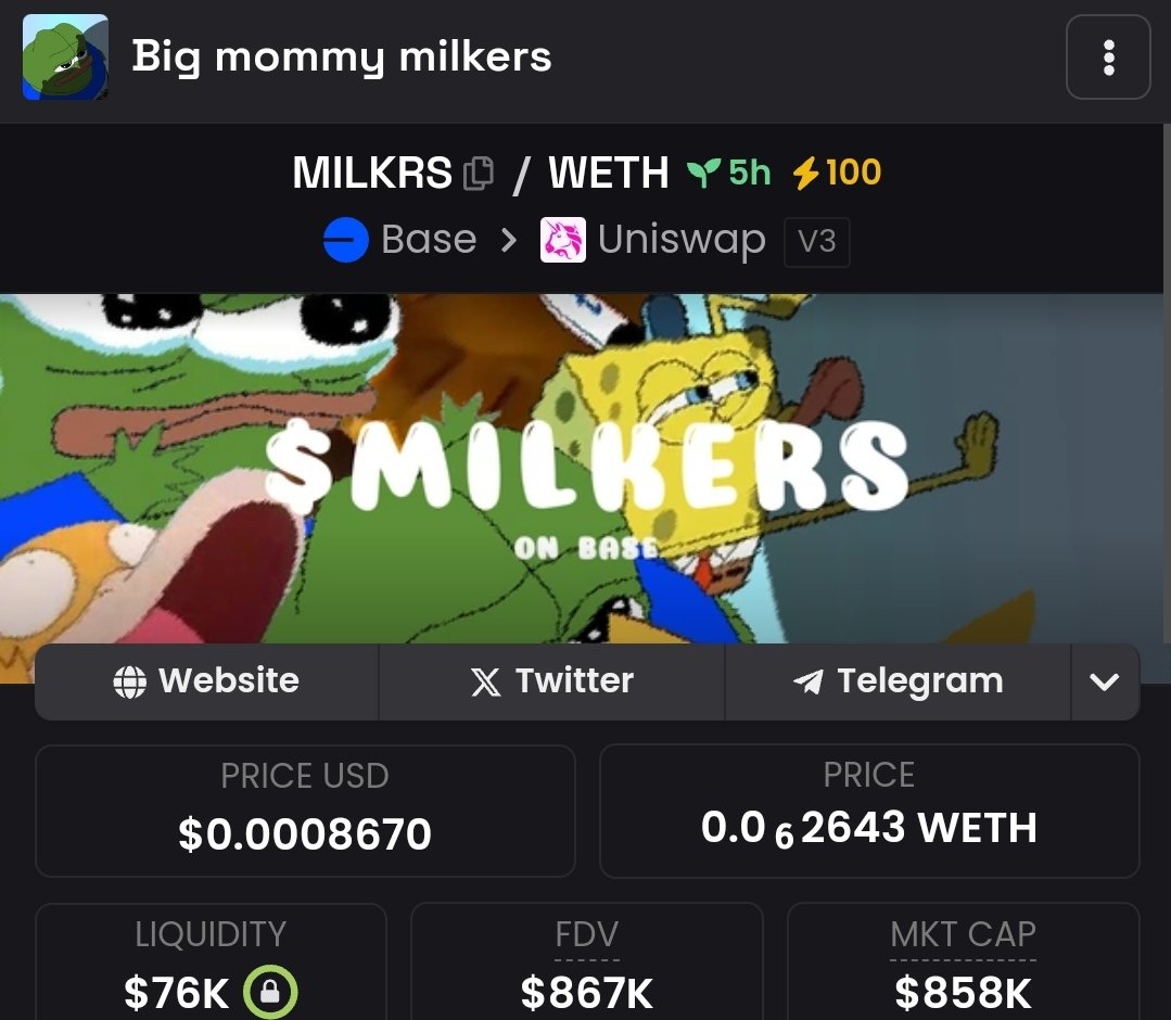 The_Pitch_Man's tweet image. #Basechain #BASE

$MILKRS

14x

60k MC 》》850K MC

@CocosLair @Toshi_base $TOSHI #TOSHI #milkersbase