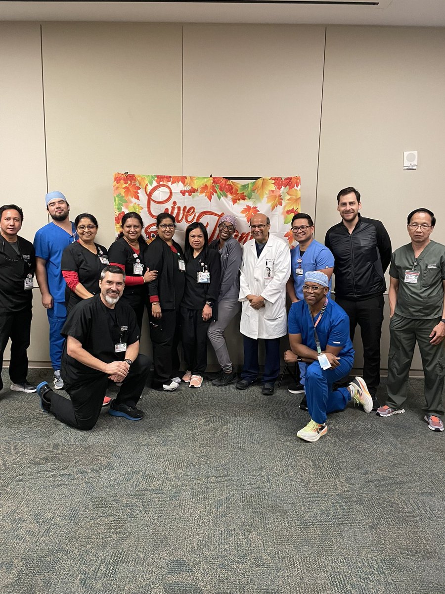 FACAMD's tweet photo. Thanksgiving Lunch @MDAndersonNews Pulmonary Division with the one and only @DiwakarB1988 . I’m thankful for this team! 🦃 https://t.co/VVQ579xG9Z