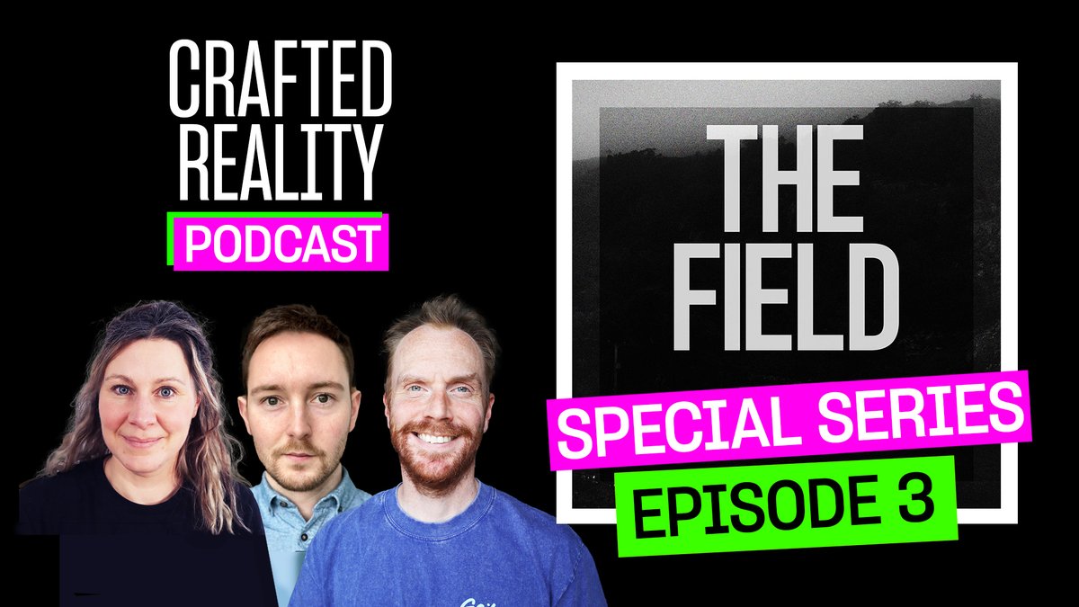 Happy Wednesday! Episode 3 of the Crafted Reality Podcast The Field Special series is live!

Join <a href="/that_allie/">Alison John</a> <a href="/julian_hoffi/">julian sykes</a> and <a href="/HefinRobinson/">Hefin Robinson</a> as they discuss the creative process involved in making The Field.

Click the LINK IN BIO

#podcast #craftedreality