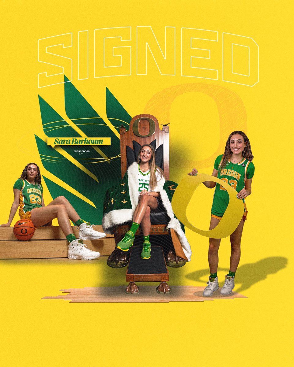 Newest addition to the flock 🦆 

✍️ <a href="/BarhoumSara/">Sara barhoum</a> 

A 5-foot-9 guard from Clackamas, let’s welcome Sara Barhoum to the Family #GoDucks