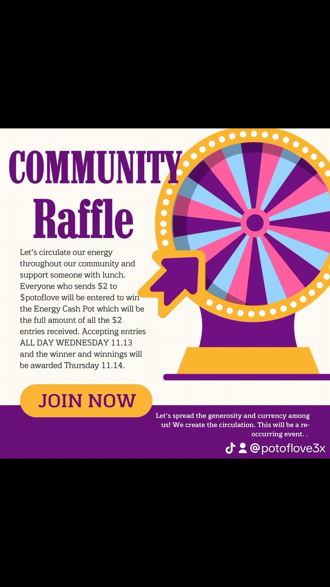 PotisGold's tweet photo. Peace Family! I am beginning many new initiatives and I am starting by adding $2 to the energy cash pot and anyone else who would like to enter to win has the opportunity today.
#raffle #reward #support #community #projectbp2025 #circulate #unity #relatable #share #generosity https://t.co/VXONg7yiCZ